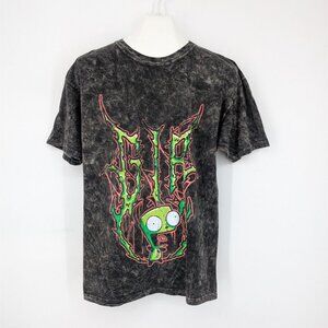 Invader Zim T Shirt Adult Size M GIR Metal Wash Graphic Print Grunge Streetwear